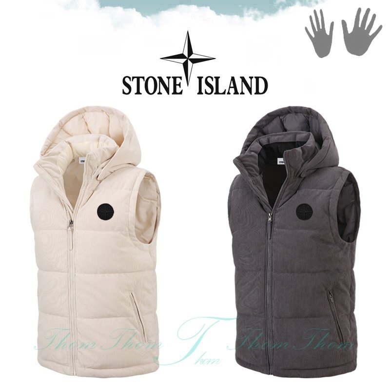 STONE ISLAND 스톤아일랜드 코듀로이 패딩 베스트