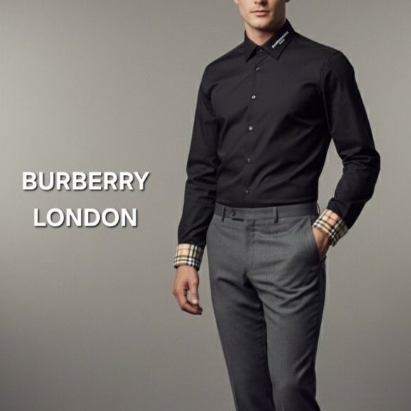 BURBERRY 버버리 모던 런던 브라운 라벨 셔츠 2COLOR