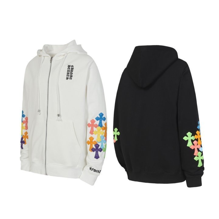 CHROME HEARTS 크롬하츠 멀티 컬러 크로스 후드집업