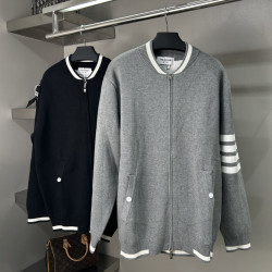 THOM BROWNE 톰브라운 캐시미어 사선 니트 집업