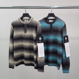 STONE ISLAND 스톤아일랜드 흑백패치 모헤어 니트