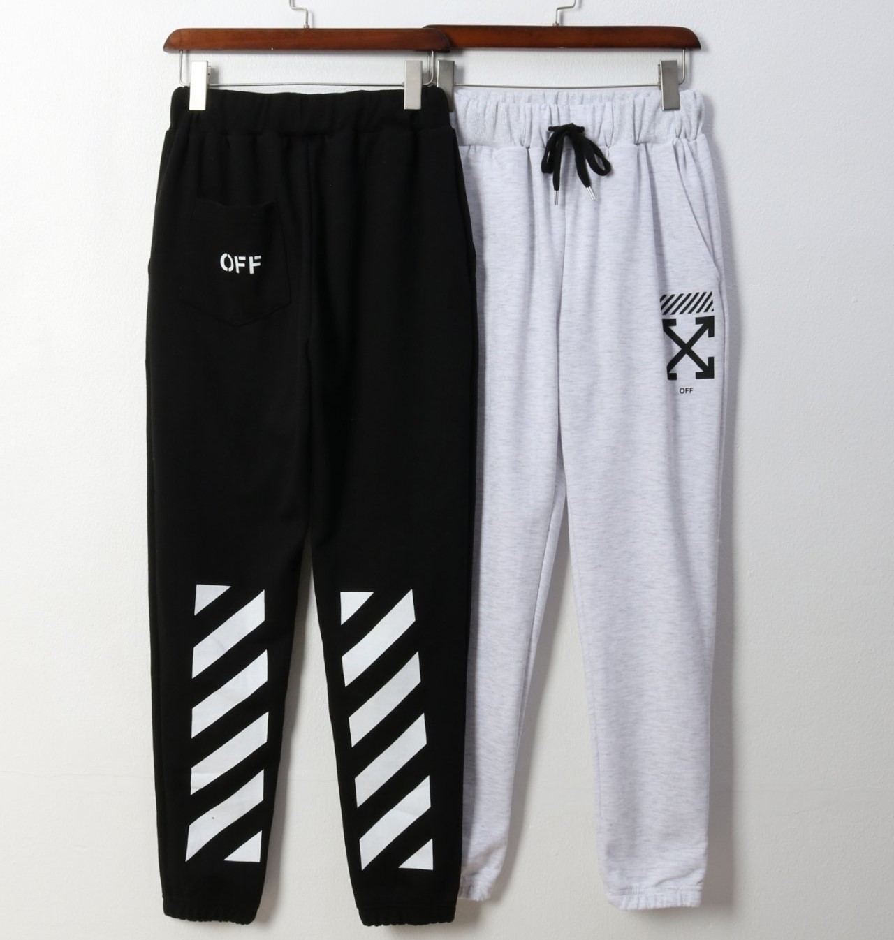 OFF-WHITE 오프화이트 런닝 기모 조거 팬츠