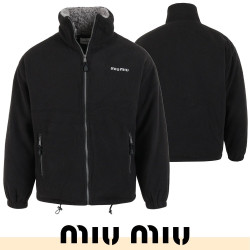 MIUMIU 미우미우 레터링 로고 플리스 다운 재킷