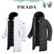 PRADA 프라다 절개 후드 롱 패딩
