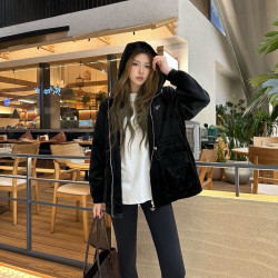 PRADA 프라다 벨벳 스트링 후드자켓