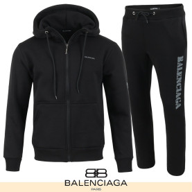 BALENCIAGA 발렌시아가 스텐실 빈티지 로고 후드 집업 셋업