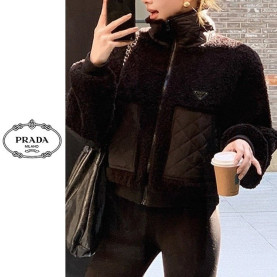 PRADA 프라다 크롭 양털 점퍼 3COLOR