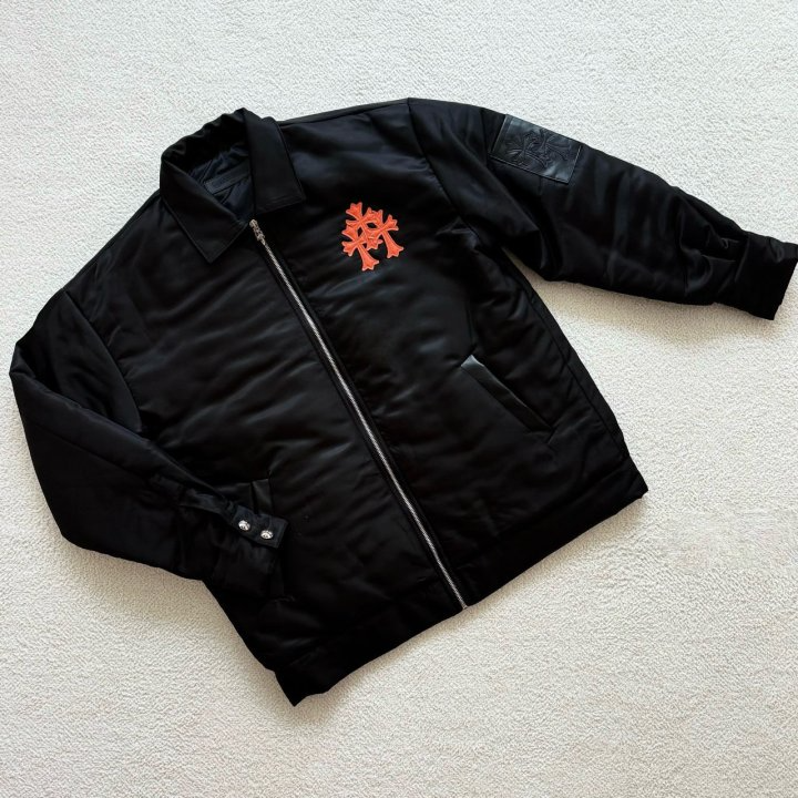 CHROME HEARTS 크롬하츠 트리플 로고 나일론 푸퍼 패딩