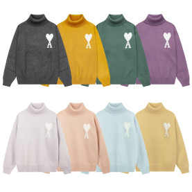 AMI 아미 8145 빅 하트 터틀넥 니트