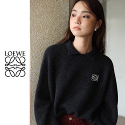  LOEWE 로에베 카라넥 자수 골지 니트 3COLOR