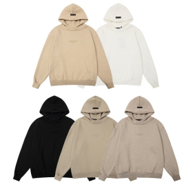 FEAR OF GOD 피어오브갓 에센셜 825 톤온톤 스몰 로고 플리스 후드