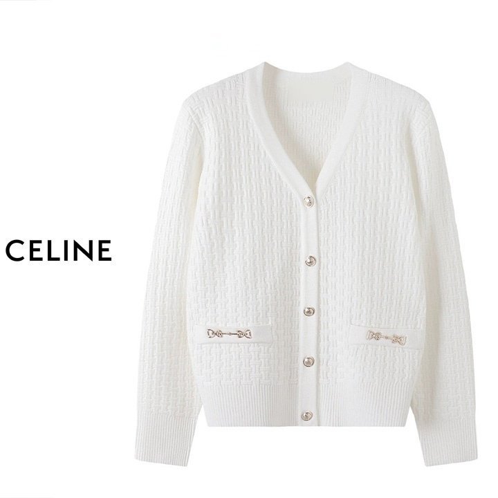 ●3월 판매 10위● CELINE 셀린느 금장 구르메트 니트 가디건 2COLOR
