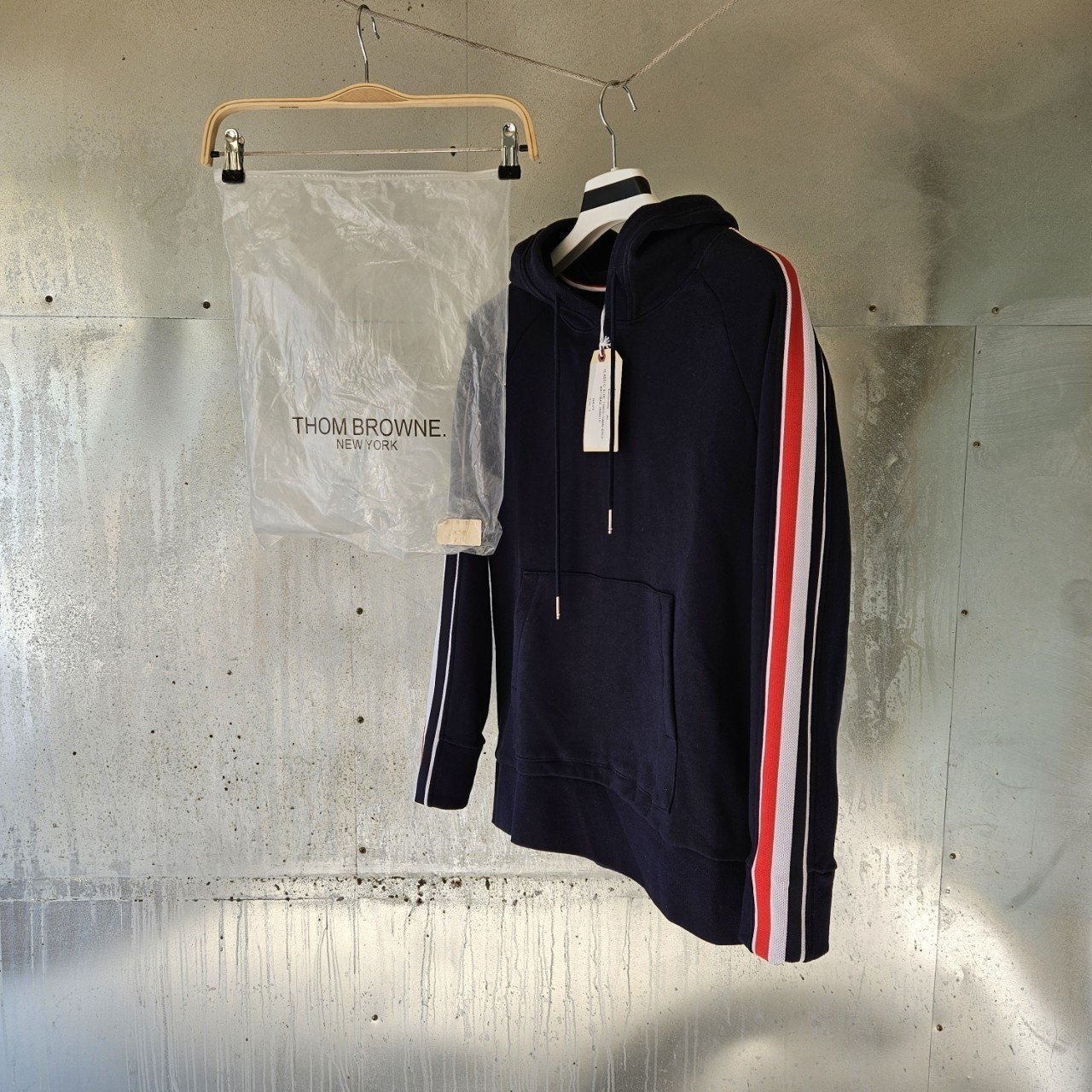 THOM BROWNE 톰브라운 라프리마 삼선 후드