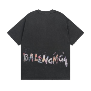 BALENCIAGA 발렌시아가 3255 네일 폴리쉬 구제 워싱 반팔