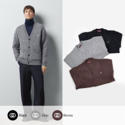 GUCCI 구찌 GG 자수 로고 피셔맨 니트 가디건