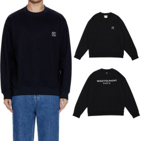 WOOYOUNGMI 우영미 블랙 백로고 맨투맨