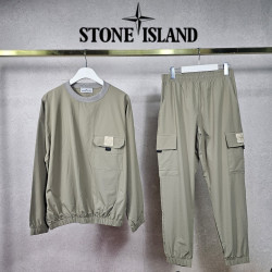 STONE ISLAND 스톤아일랜드 PK 맨투맨 & 카고 조거팬츠 세트 3COLOR