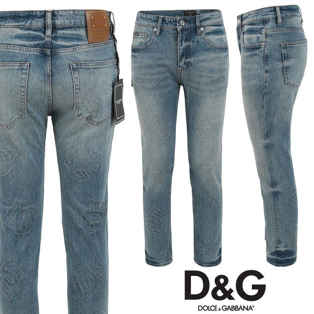 DOLCE&GABBANA 돌체앤가바나 스크래치 전판 로고 슬림 일자진