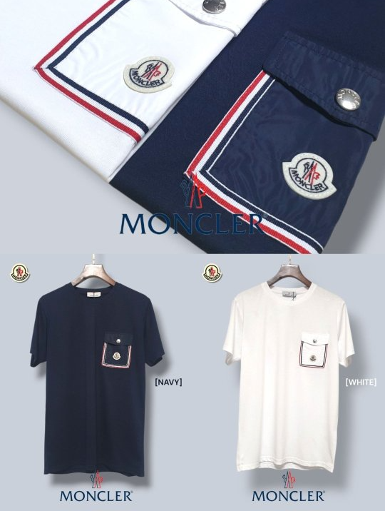 MONCLER 몽클레어 포켓 삼선 반팔티
