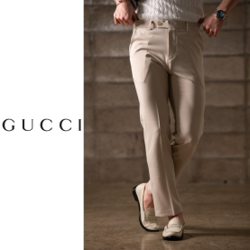 GUCCI 구찌 투턱 벨트 와이드 슬랙스 4COLOR