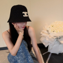 CELINE 셀린느 시그니처 로고 니트 버킷햇 2COLOR