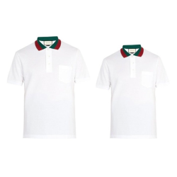 GUCCI 구찌 웹컬러 테이핑 카라 반팔티 2COLOR