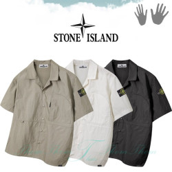 STONE ISLAND 스톤아일랜드 립와샤 반팔 셔캣