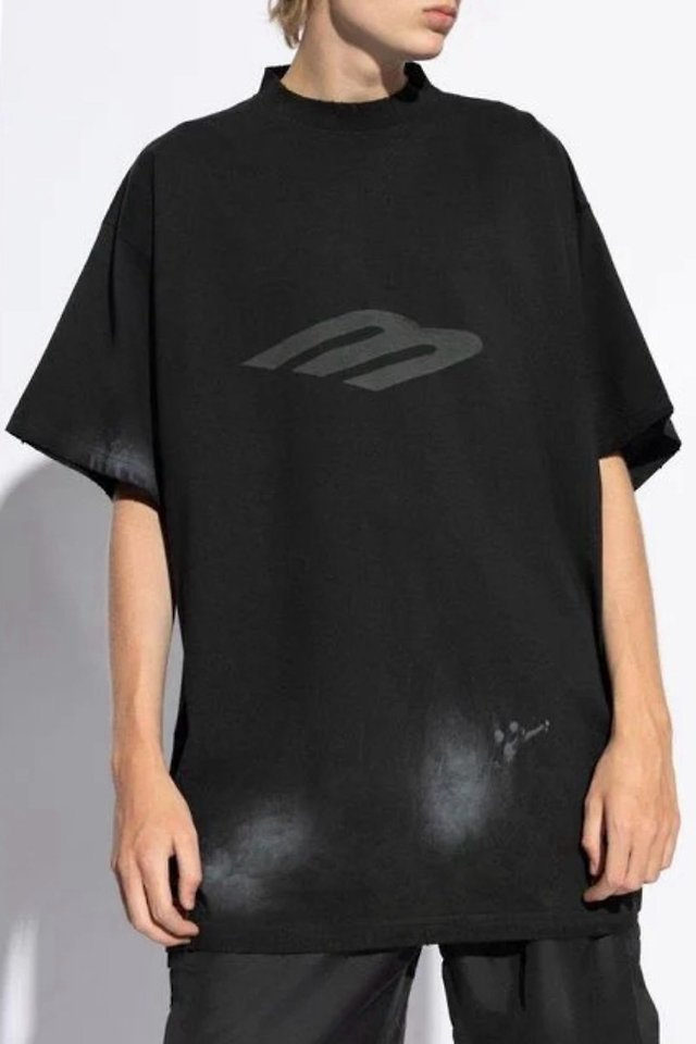 BALENCIAGA 발렌시아가 그래픽 로고 페인티드 반팔 티셔츠 2COLOR