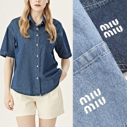 MIUMIU 미우미우 데님 반팔셔츠