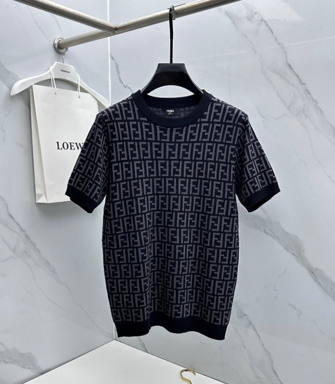 FENDI 펜디 자가드 FF 니트반팔 2COLOR