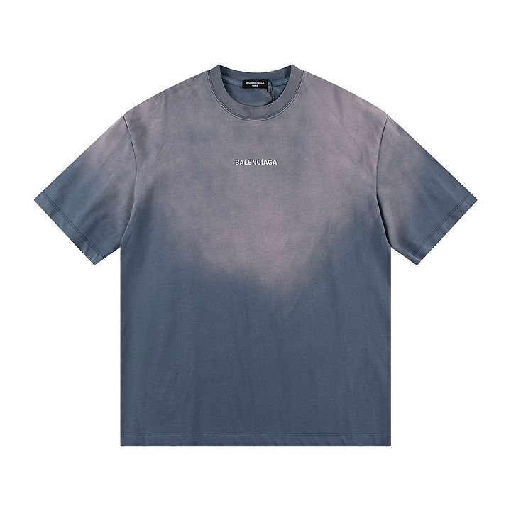 BALENCIAGA 발렌시아가 6414 자수 로고 워싱 반팔