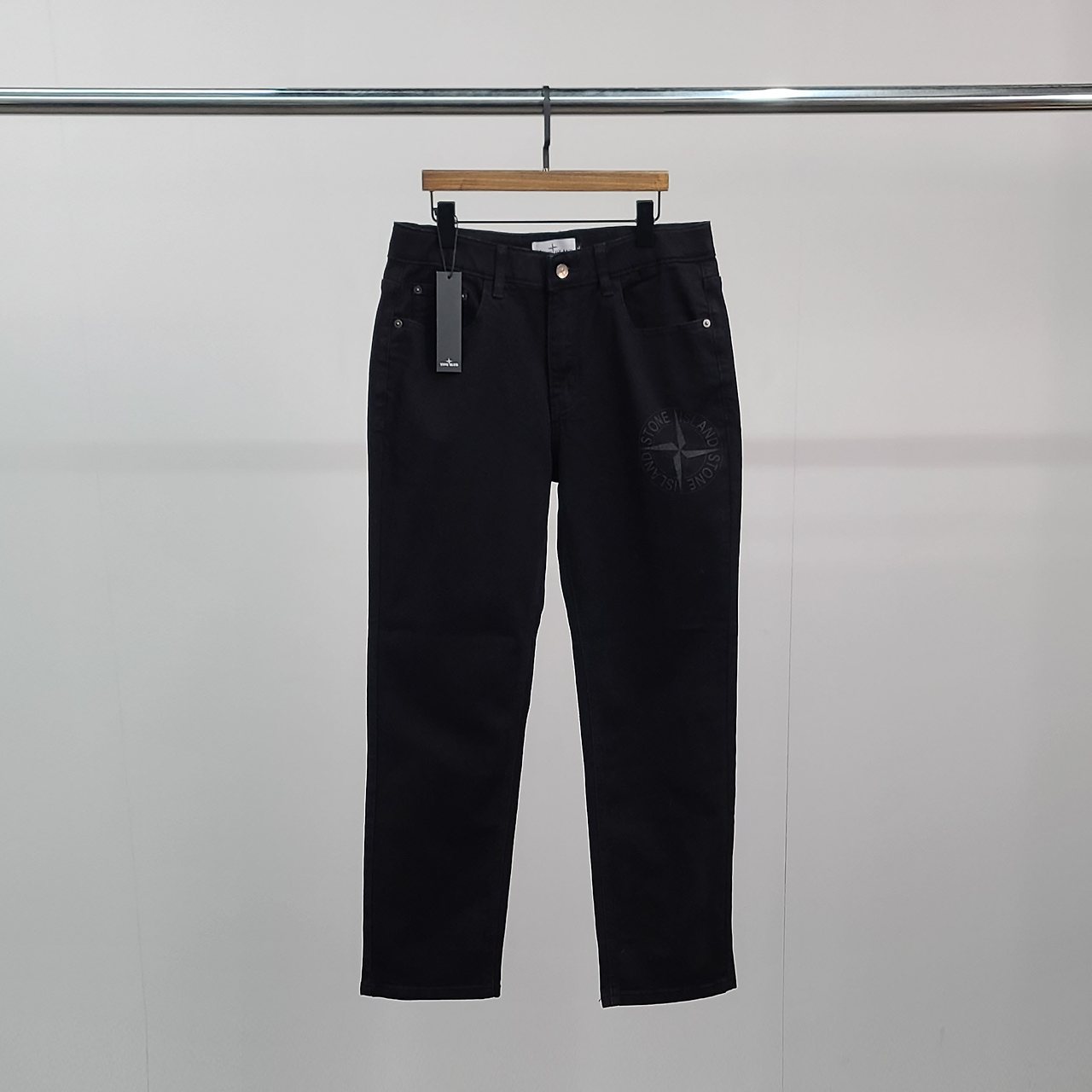 STONE ISLAND 스톤아일랜드 서클로고 흑 청바지